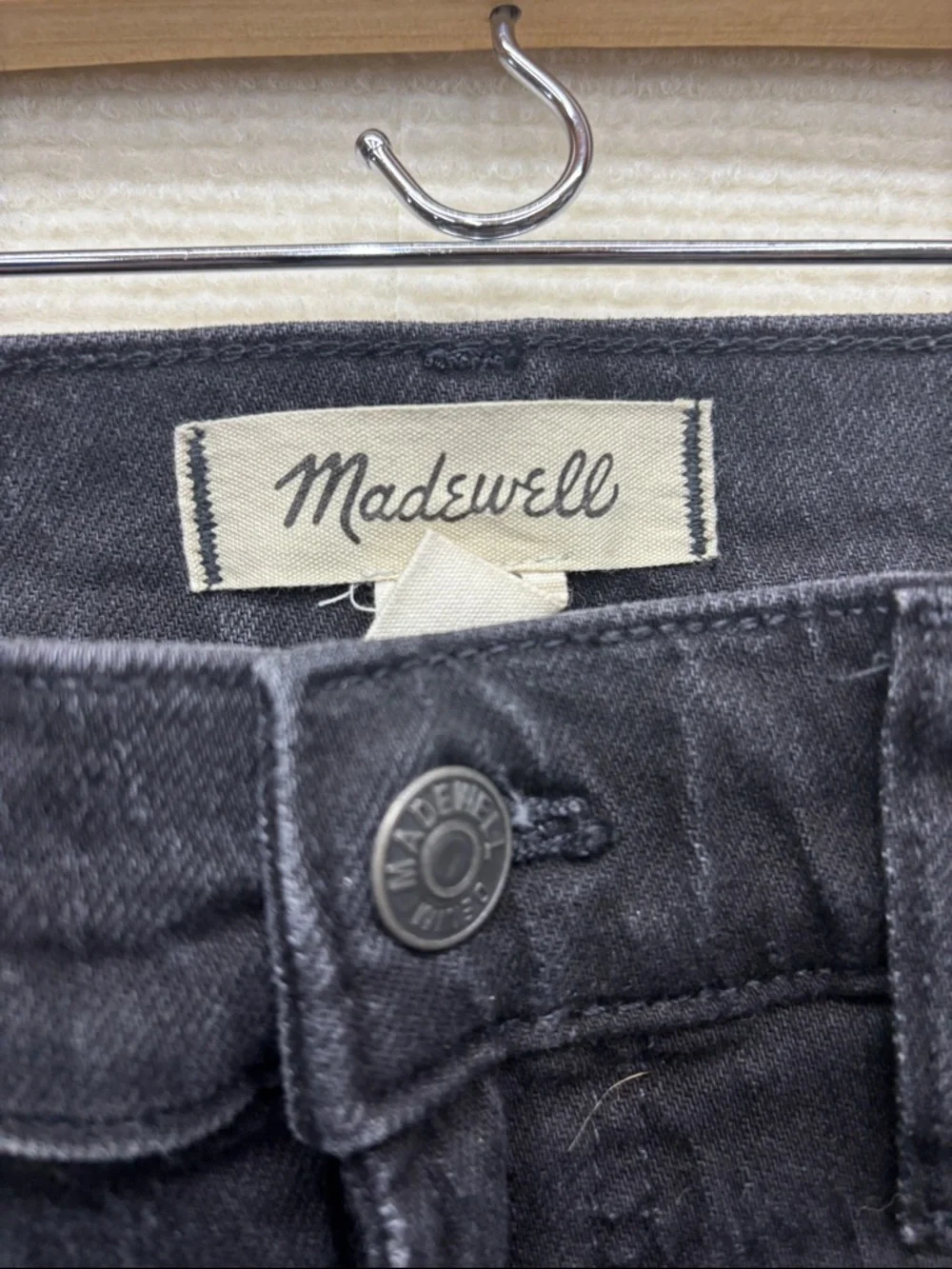 Madewell Slim Straight Black Jeans - Picture 3 of 9